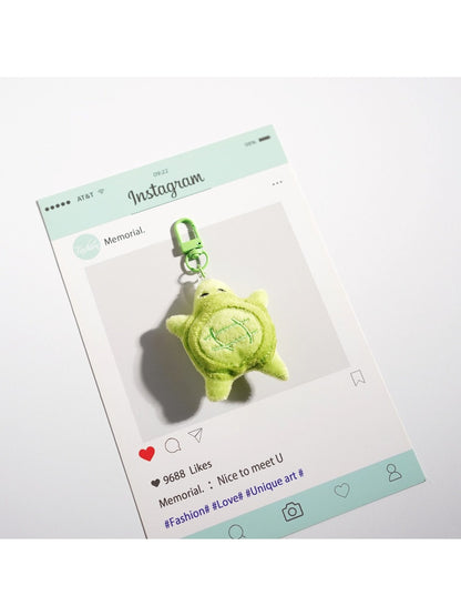 Keypus - Cute Green Turtle Keychain