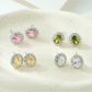Earedge - Geometric Oval Fashion Stud Earrings Style