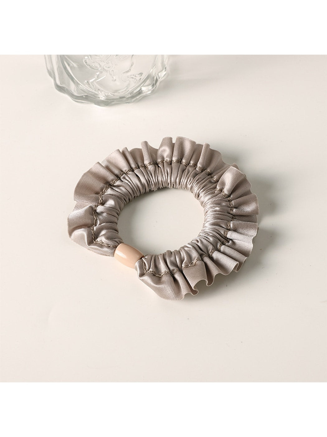 Gifty - Solid Color Satin Finish Ruffle Scrunchie