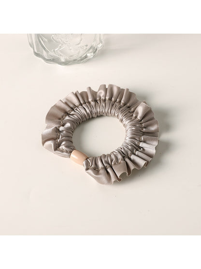 Gifty - Solid Color Satin Finish Ruffle Scrunchie