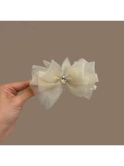 Beau - Solid Layered Bow Banana Clip