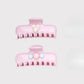 Beau - Pink Rounded Jelly Finish Claw Clip
