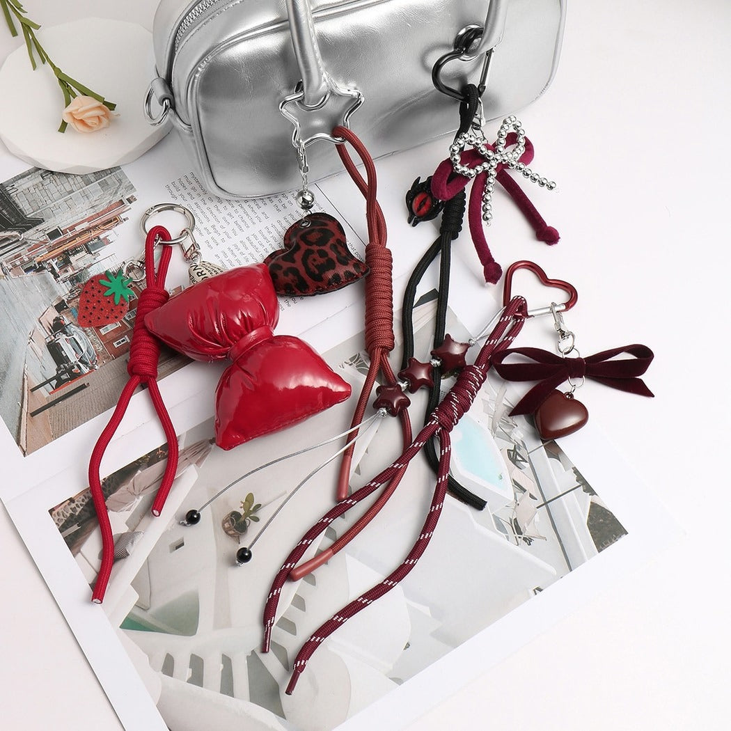 Keypus - Sweet Bow Heart and Star Keychain