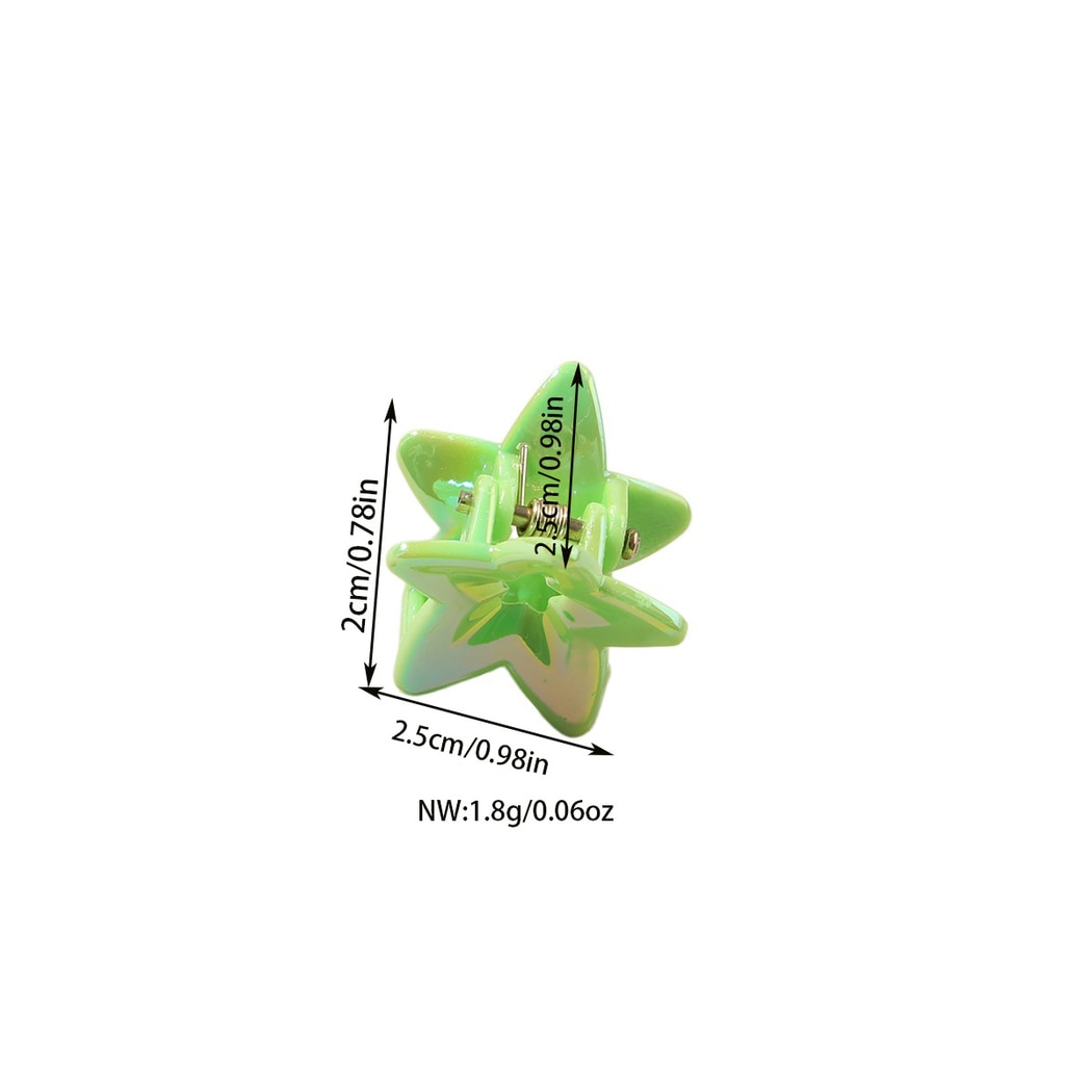 Beau - Glossy Star Shaped PS Decorative Claw Clip