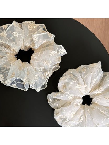 Gifty - Simple Style Embroidered Polyester Scrunchie