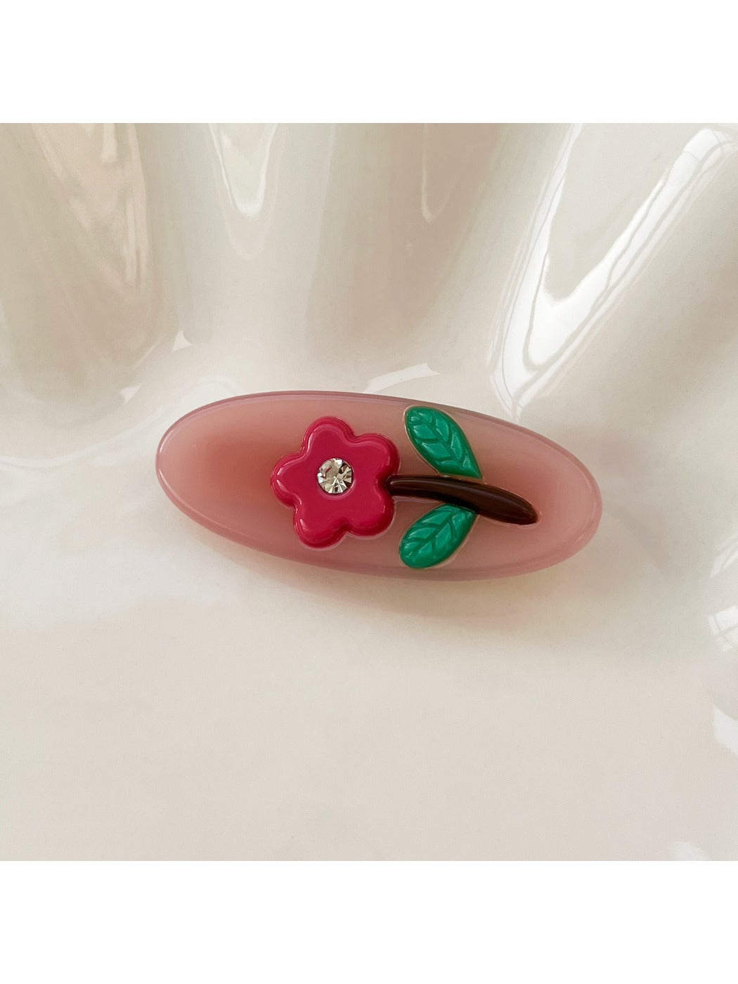 Beau - Sweet Flower Oval Hairpin