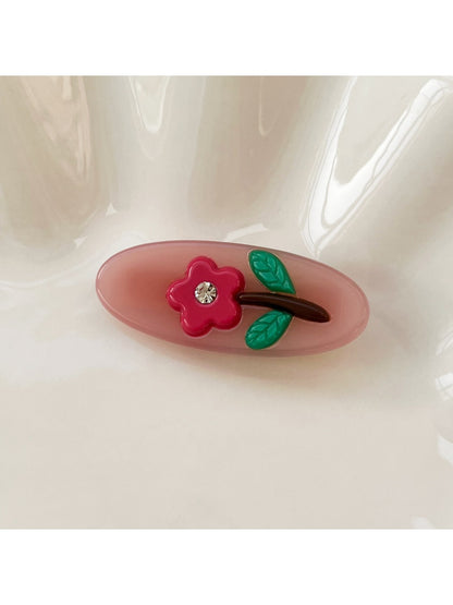 Beau - Sweet Flower Oval Hairpin