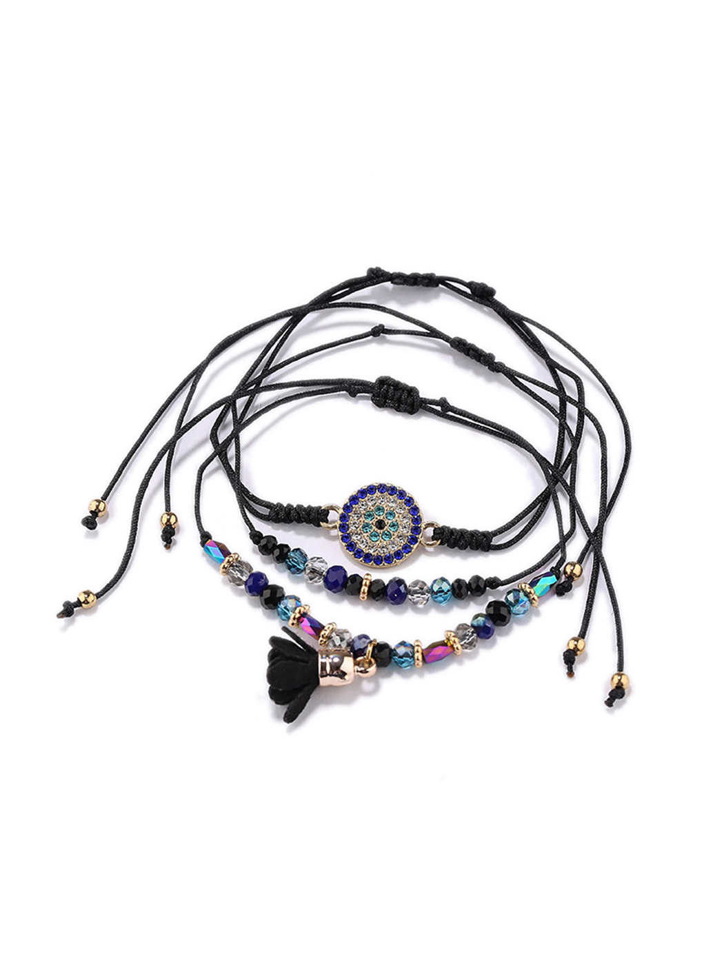 Lovra - Bohemian Beaded Flower Pendant Bracelet