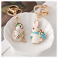 Snowman and rabbit Christmas keychains