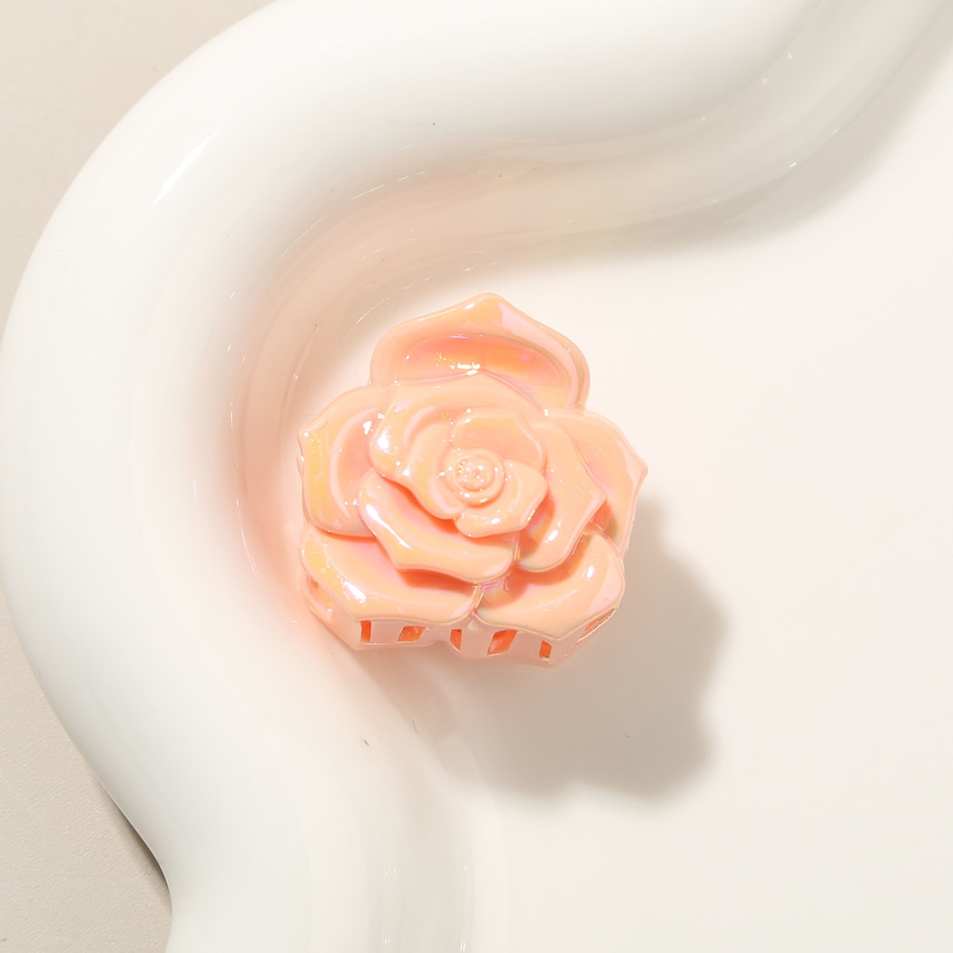 Beau - Sweet Rose Flower Gloss Finish Hair Claw Clip
