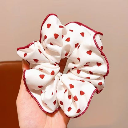 Gifty - Checked Print Detail Polyester Scrunchie