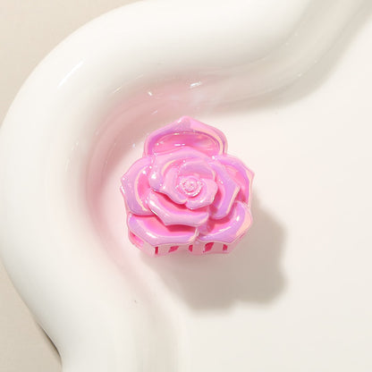 Beau - Sweet Rose Flower Gloss Finish Hair Claw Clip