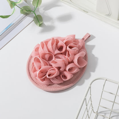 Papo - Ruffled Oval Hanging Polyester Shower Bath Pouf