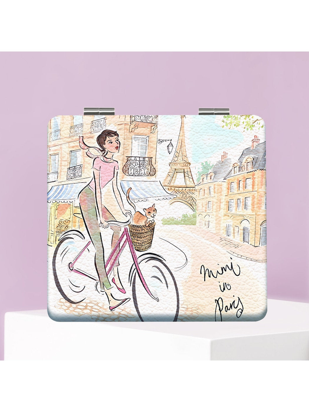 Mirroray - Cartoon Style Travel Theme Makeup Mirror