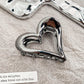Beau - Minimal Heart Outline Claw Clip