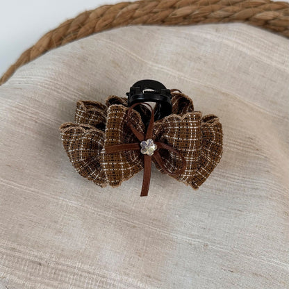 Beau - Women's Plaid Bow Detail Claw Clip