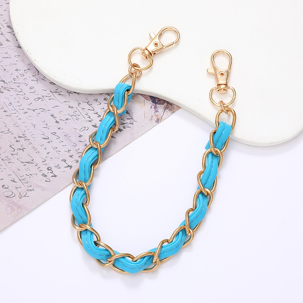 Keypus - Solid Color Faux Leather Chain Bag Charm