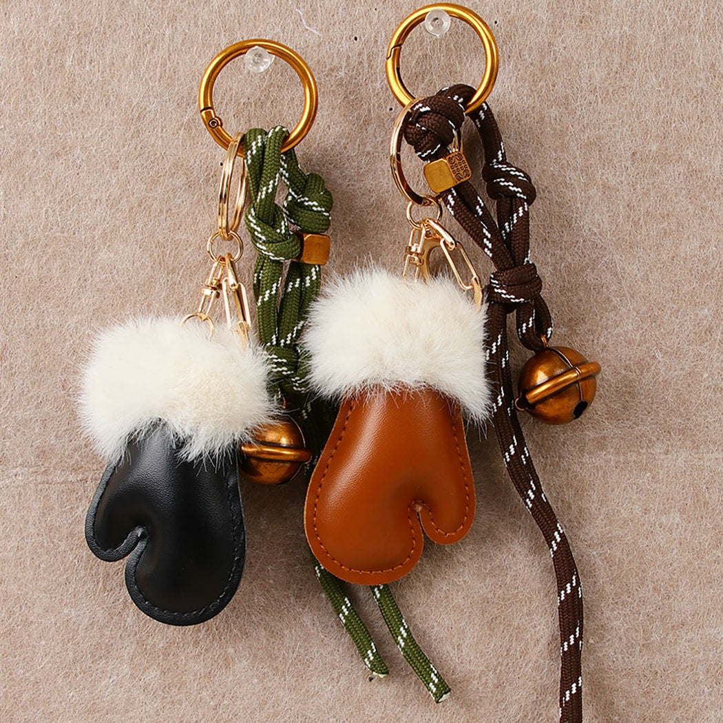Keypus - Glove Shaped Woven Cord Plush Bag Charm Keychain