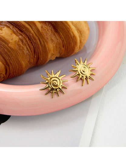 Earedge - Simple Sun Earrings For Everyday Wear