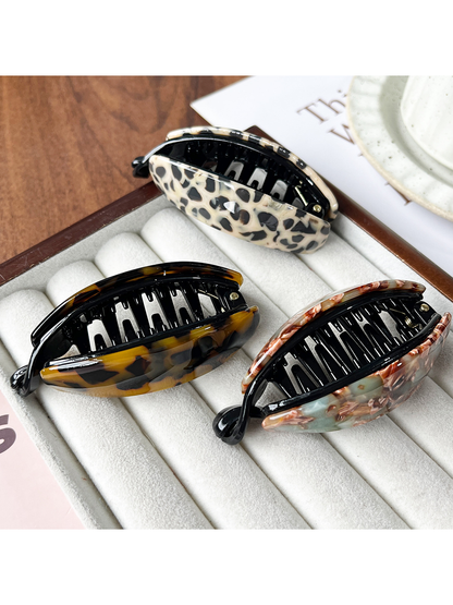 Beau - Curved Tortoiseshell Pattern Acetate Banana Clip