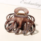 Beau - Glossy Openwork Leopard Pattern Claw Clip