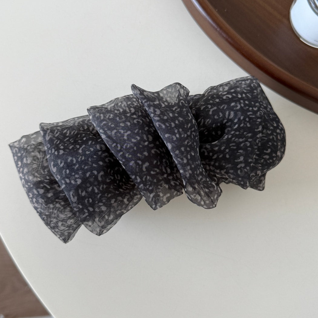 Beau - Leopard Print Organza Banana Clip