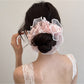 Gifty - Polka Dot Double Layer Mesh Ruffle Scrunchie