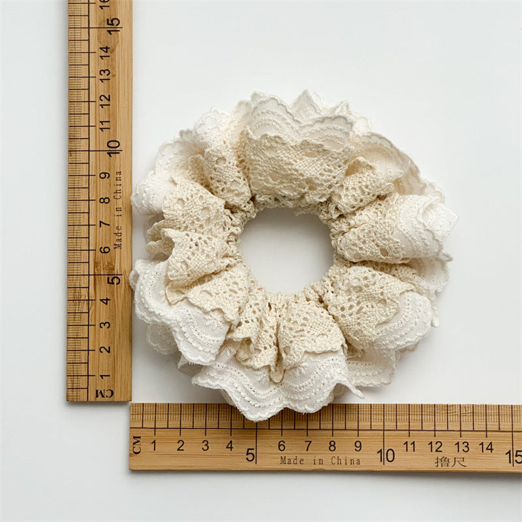 Style A scrunchie dimensions shown with rulers