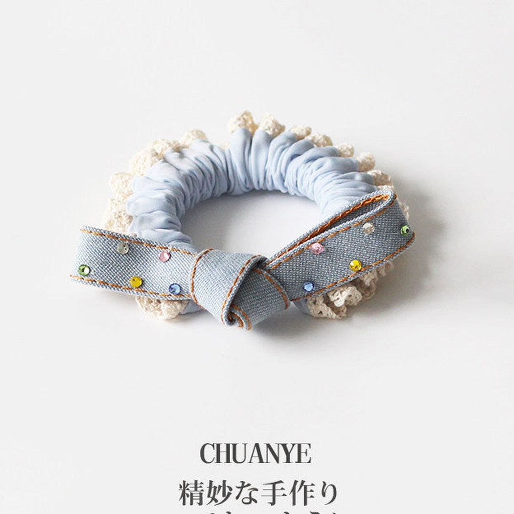 Blue Bow Crystal Hair Tie Set variant image