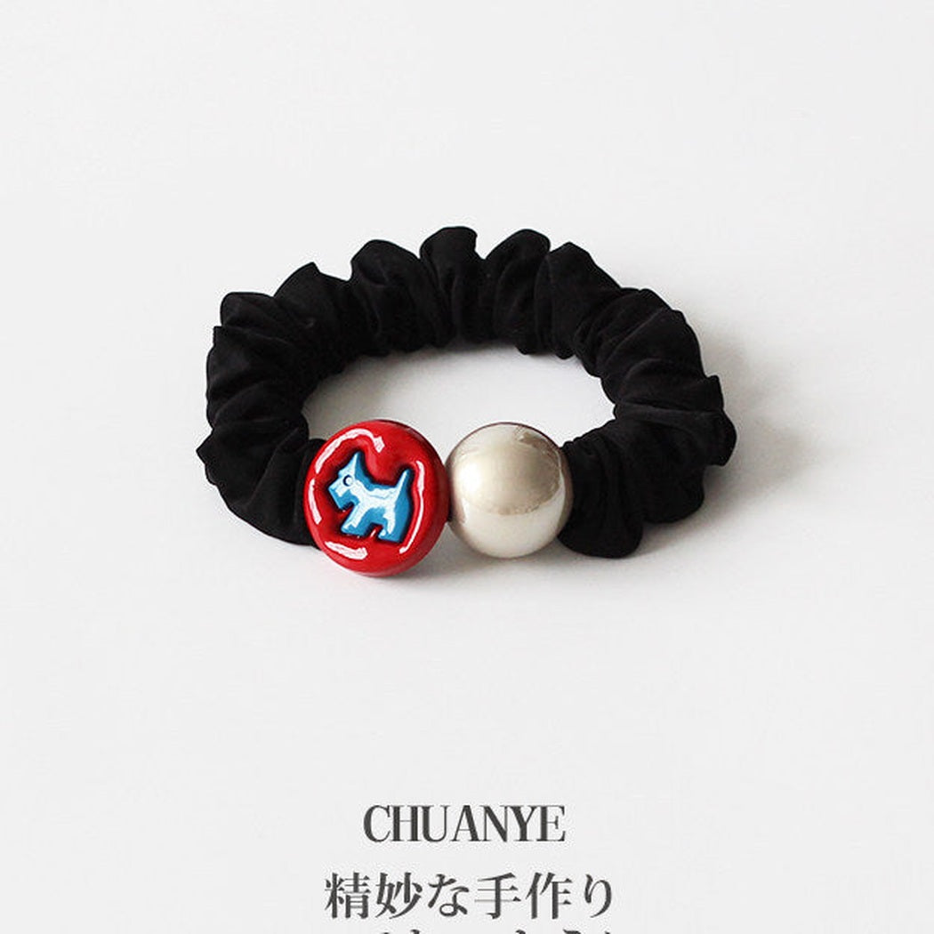 Bow Dog Charm Hair Ties variant image