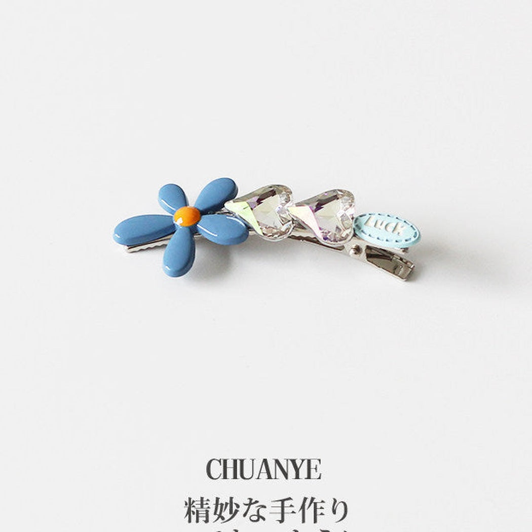 Pink Floral Barrette Set variant image