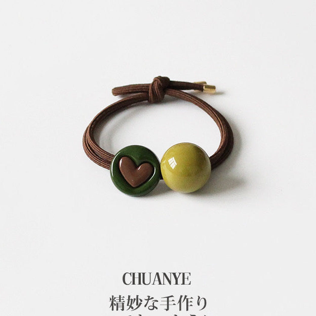 Green Charm Hair Tie Collection variant image