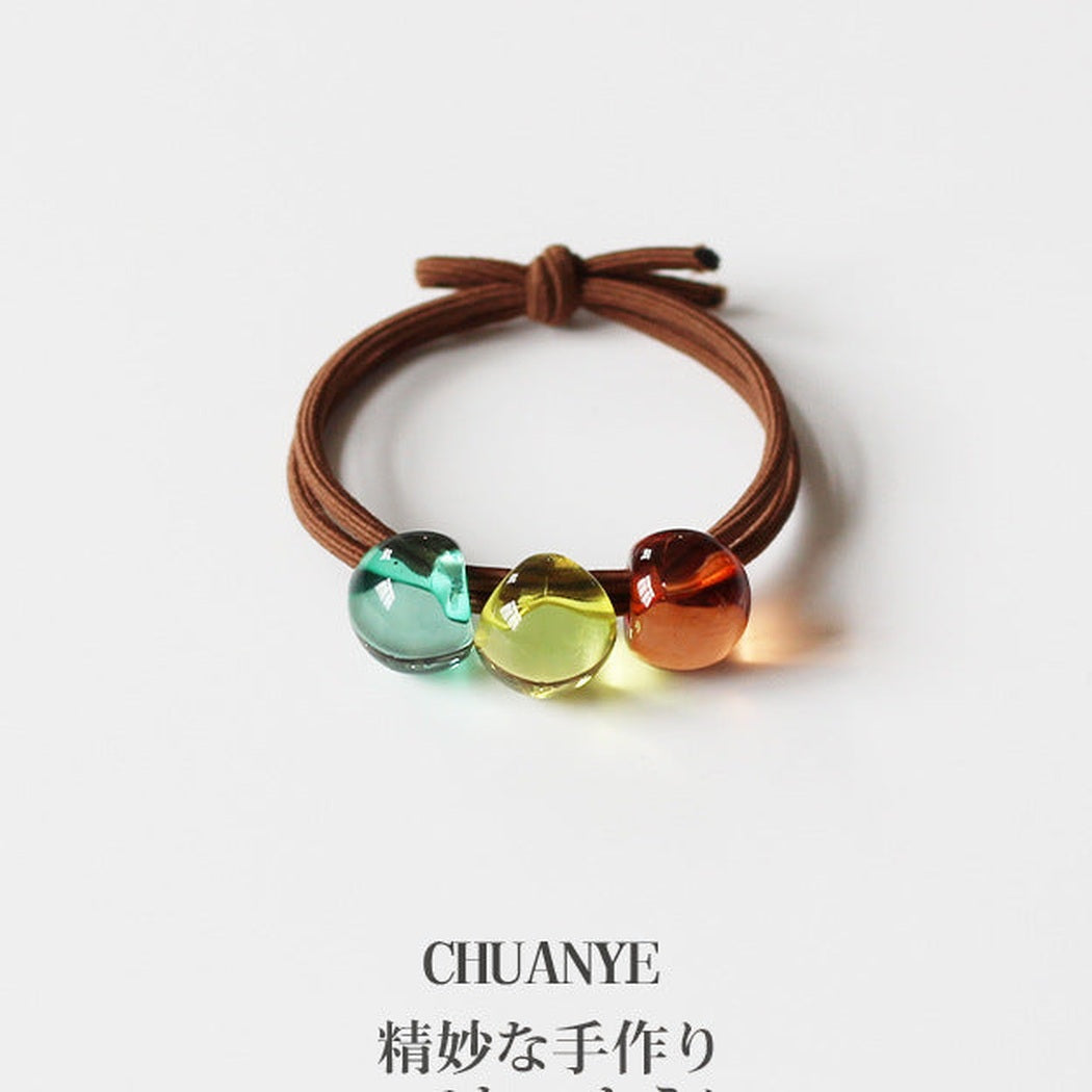 Faceted Bead Hair Tie Set variant image