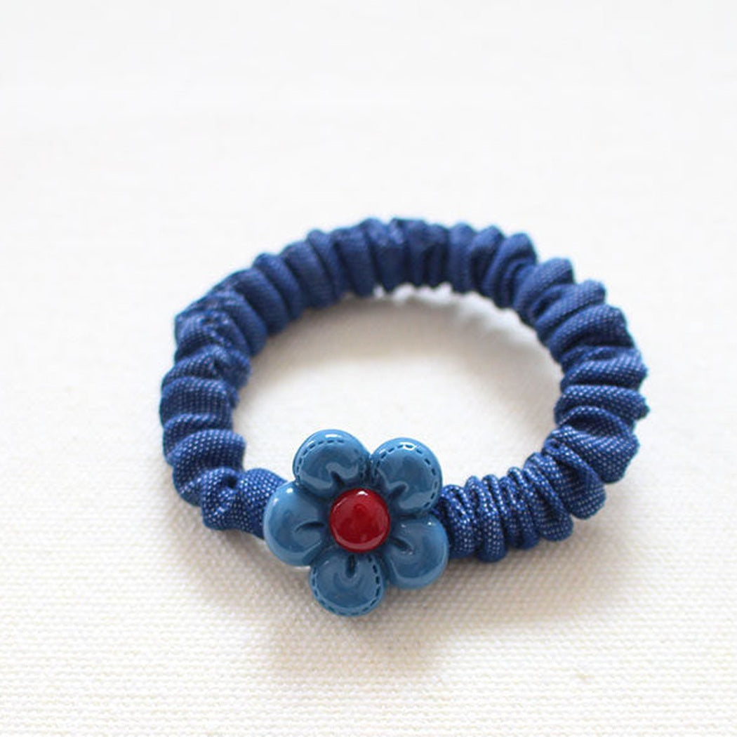 Denim Strawberry Hair Tie Set variant image