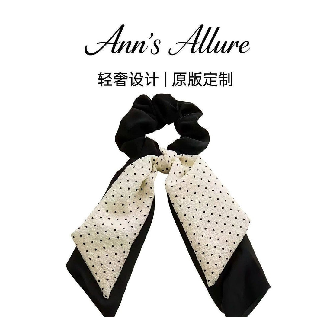 Polka Dot Bow Scarf Scrunchie variant image