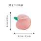 Pink peach hair claw clip dimensions