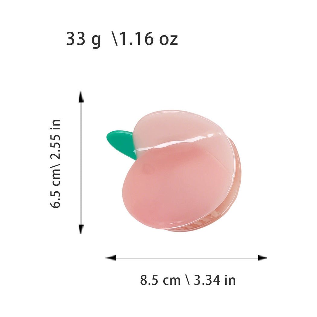 Pink peach hair claw clip dimensions