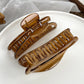 Beau - Woodgrain Openwork Geometric Hair Claw - view 3