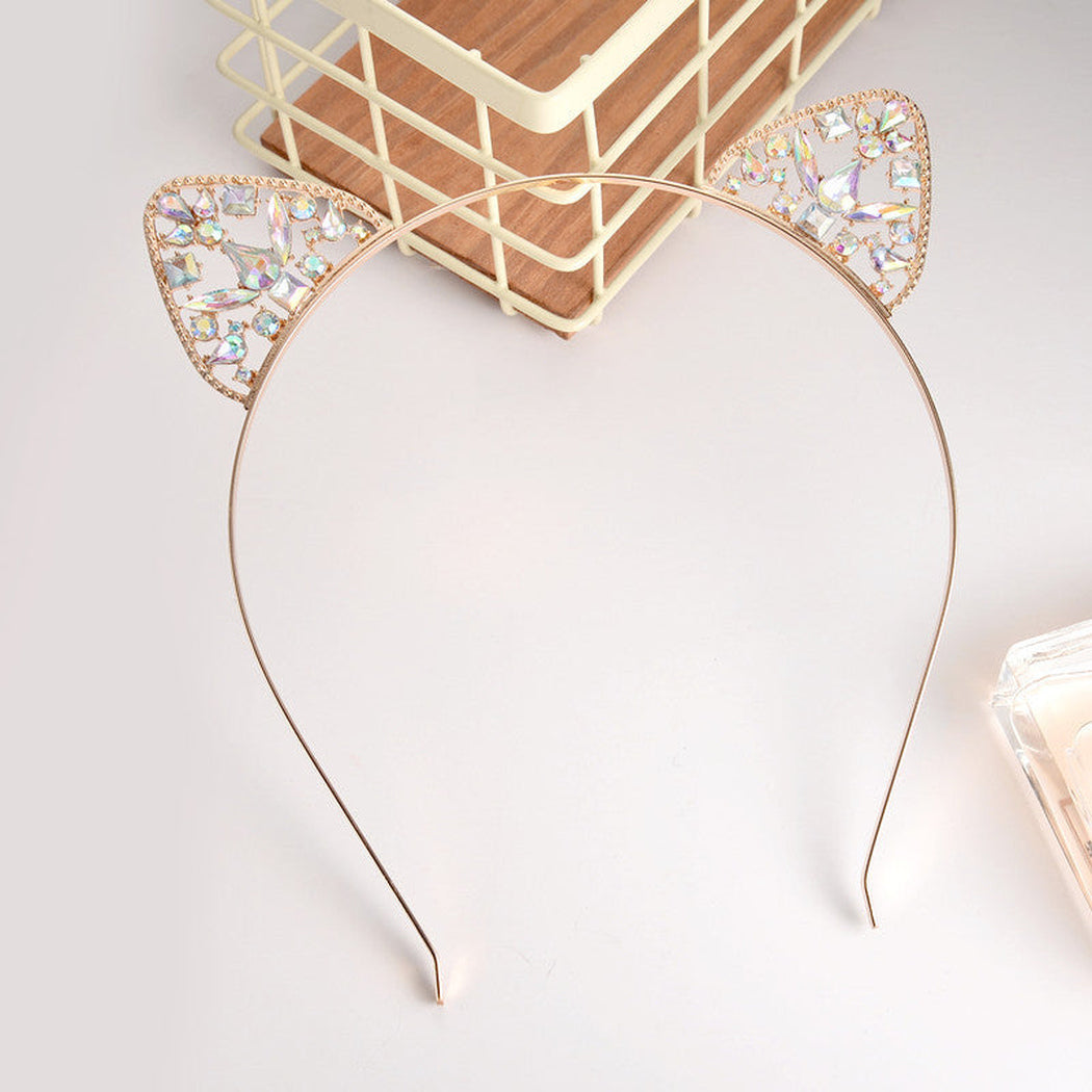 Gifty - Crystal Cat Ear Metal Headband - view 3
