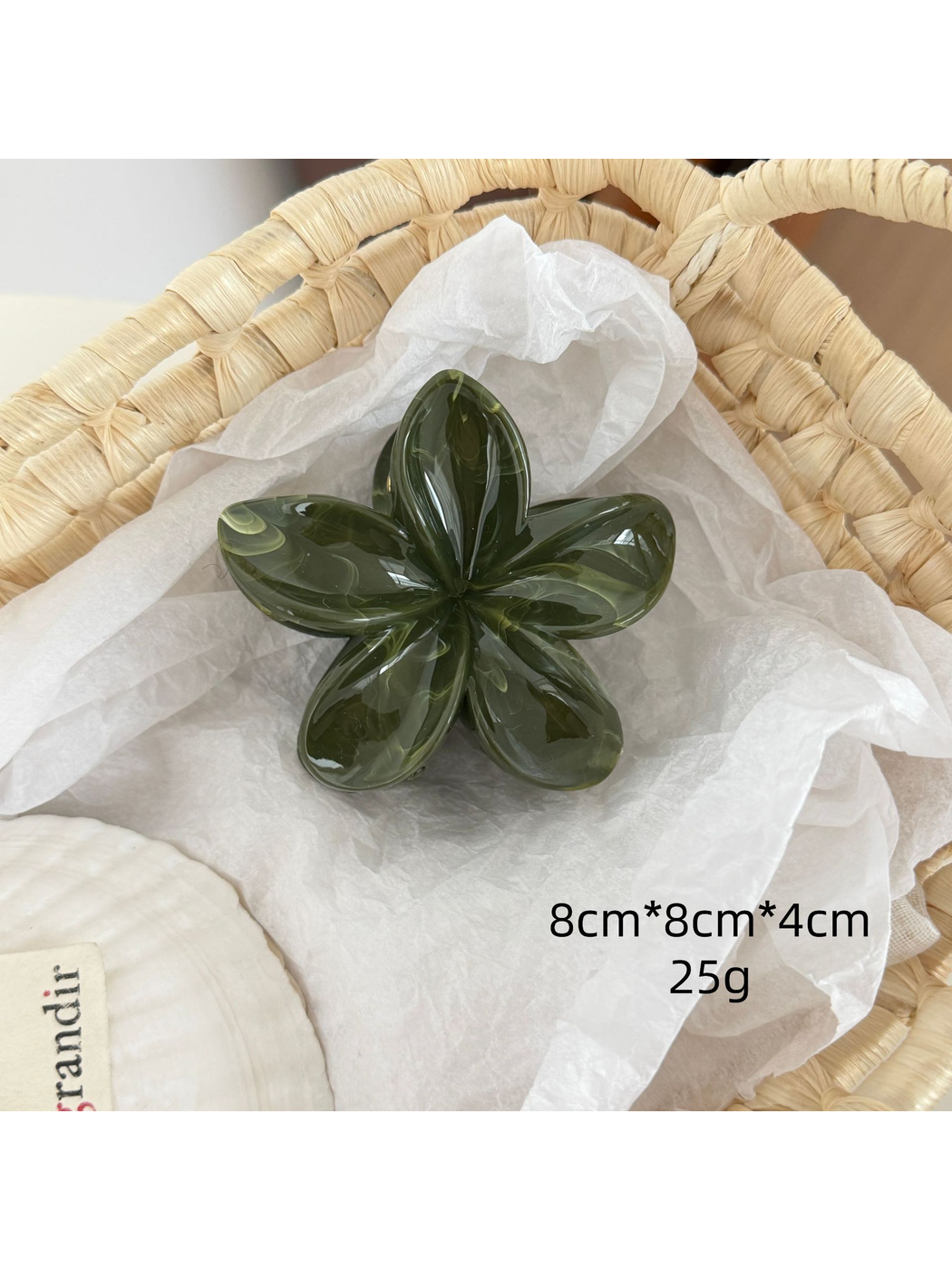 Beau - Marbled Gloss Finish Shape Hair Clip
