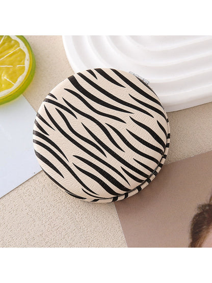 Mirroray - Minimalist Zebra Print Folding Makeup Mirror
