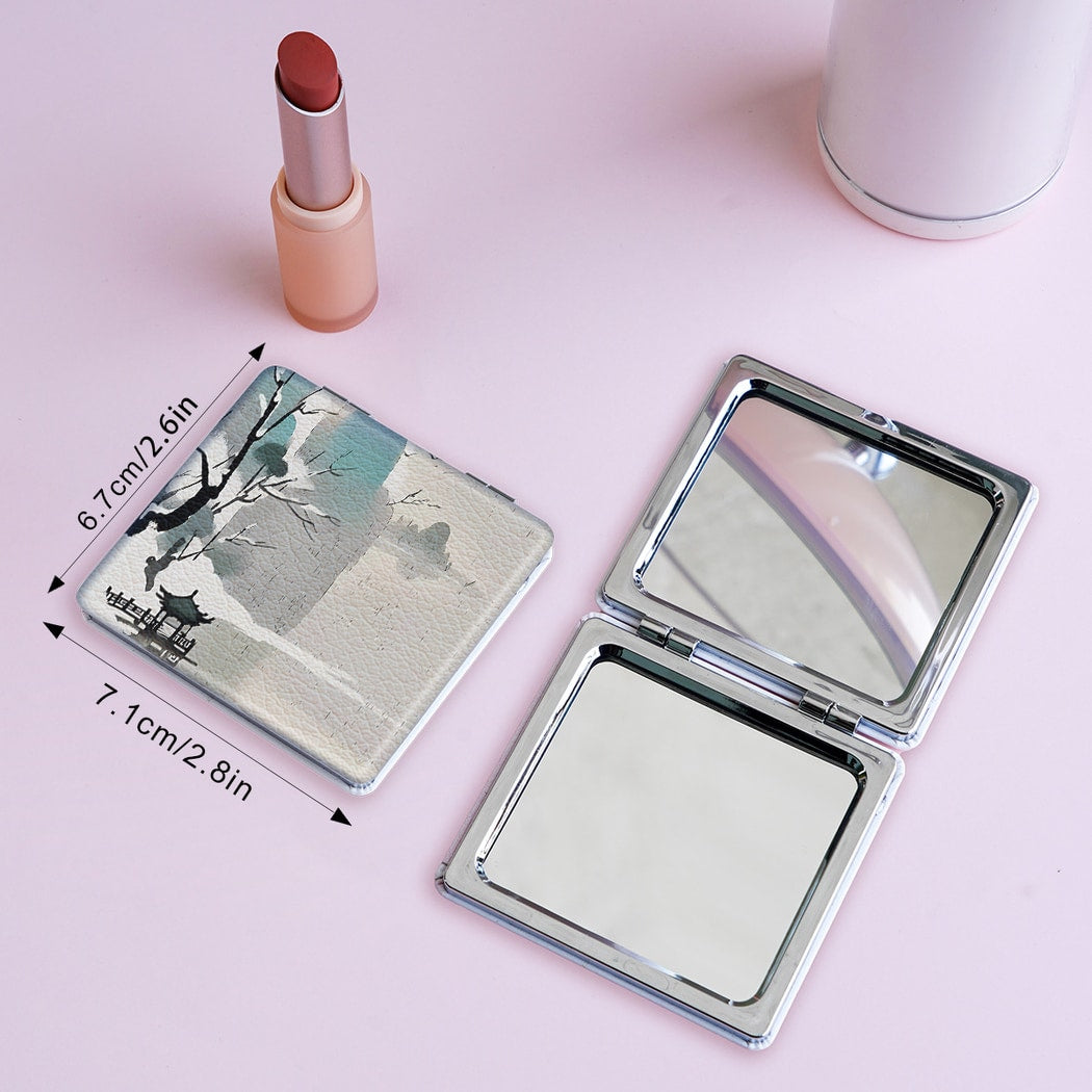 Mirroray - Retro Landscape Print Foldable Compact Mirror