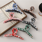 Beau - Plaid Fabric Bow Shape Claw Hair Clip