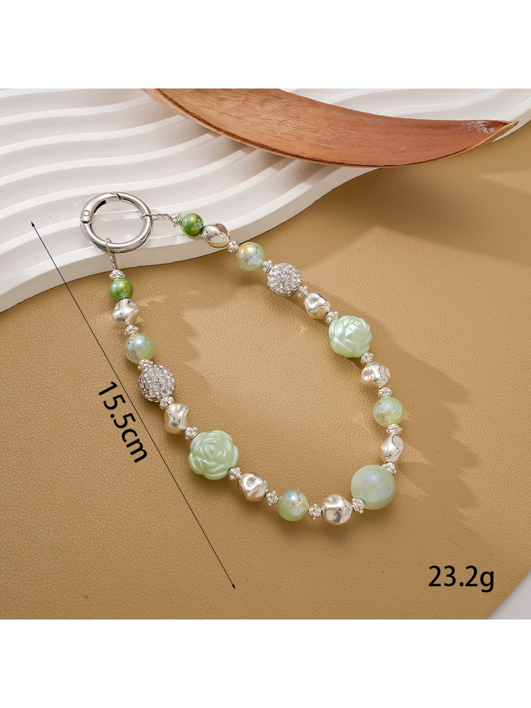 Keypus - Plastic Bead Heart Accent Phone Hanging Charm