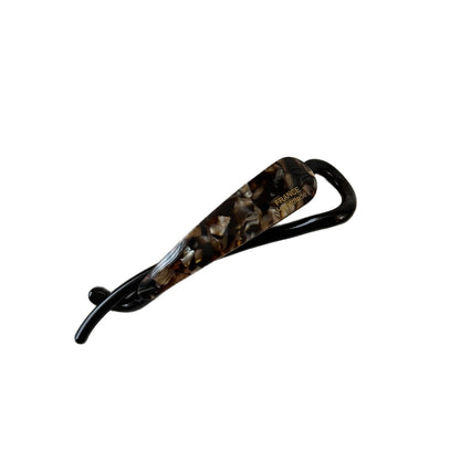 Beau - Acetate Geometric Marble Twist Hair Clip