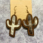 Earedge - Artificial Leather Cactus Earrings
