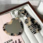 Keypus - Heart Mirror Comb Keychain