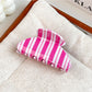Beau - Striped PVC Sweet Style Claw Clip