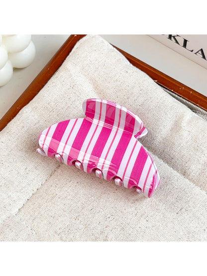 Beau - Striped PVC Sweet Style Claw Clip
