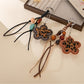 Keypus - Leopard Print Flower Beaded Bag Charm Keychain
